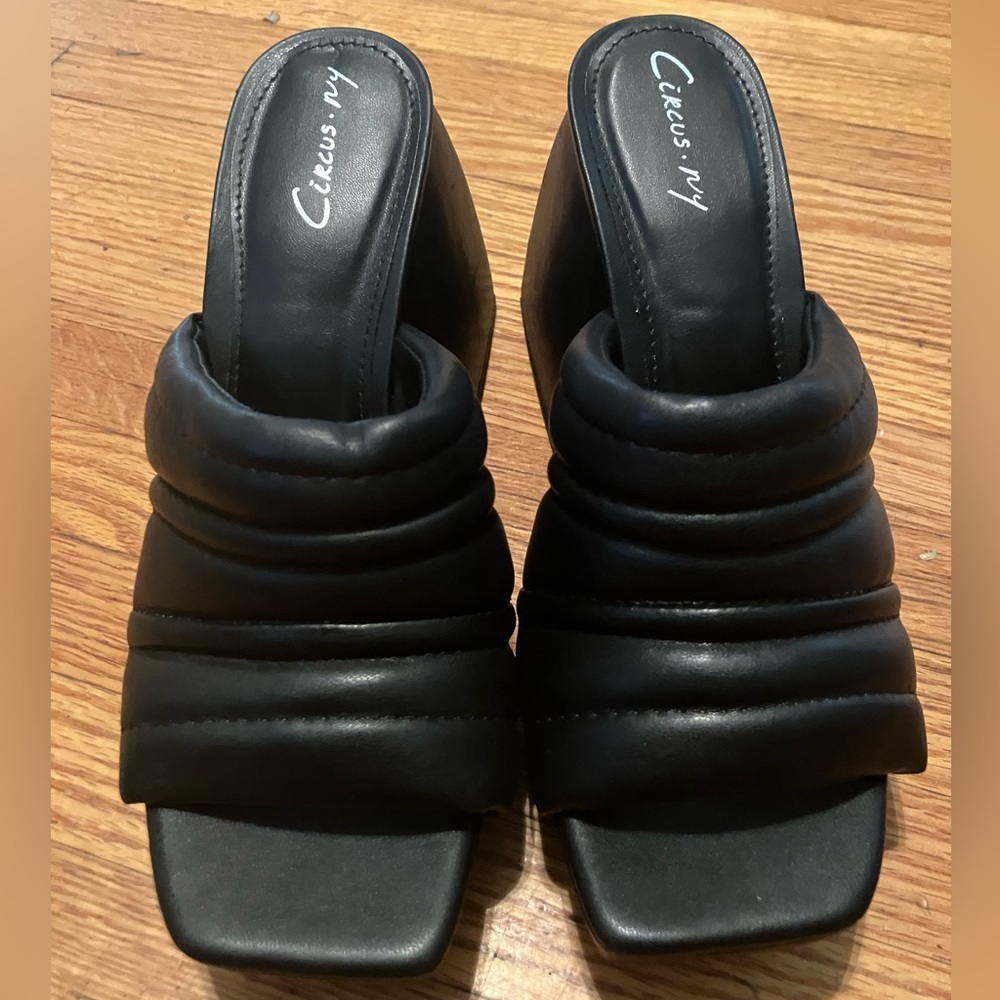 Circus by Sam Edelman Black Mules with Cushioned Footbed